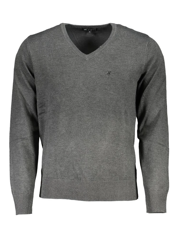 Gray Viscosa Mens Sweater