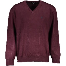 Red Viscosa Men Sweater