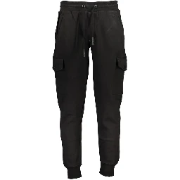 Black Cotton Cargo Pants