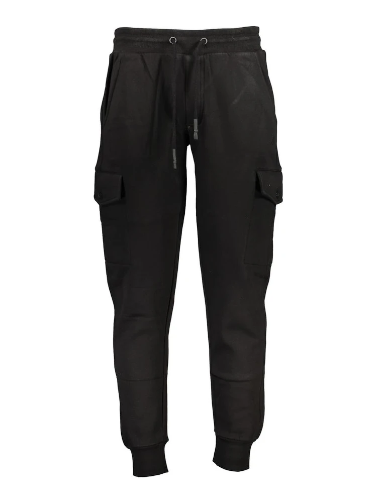 Black Cotton Cargo Pants