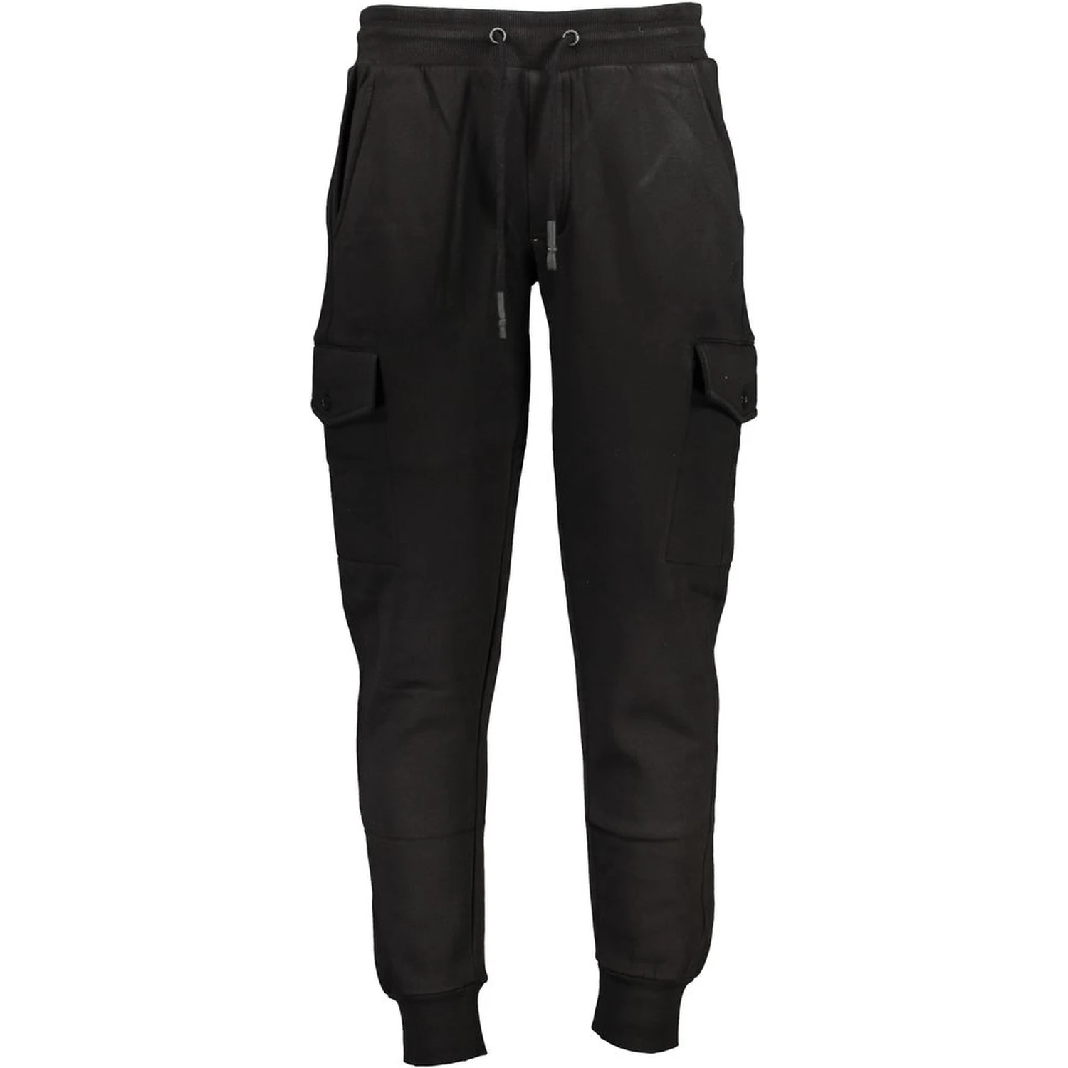 Black Cotton Cargo Pants
