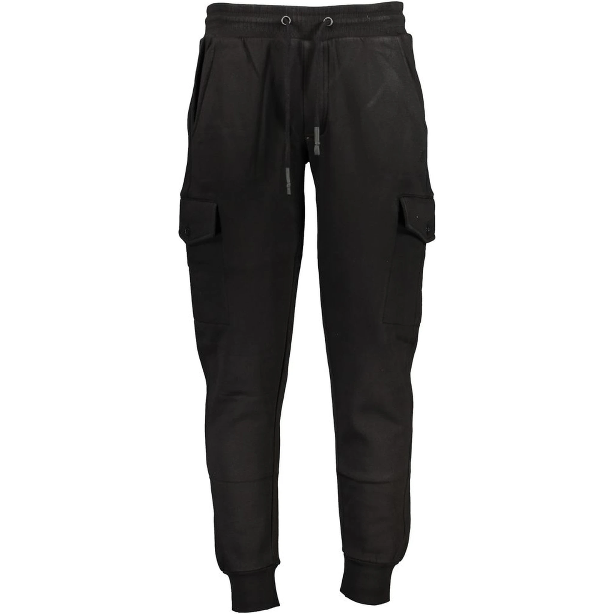 Black Cotton Cargo Pants