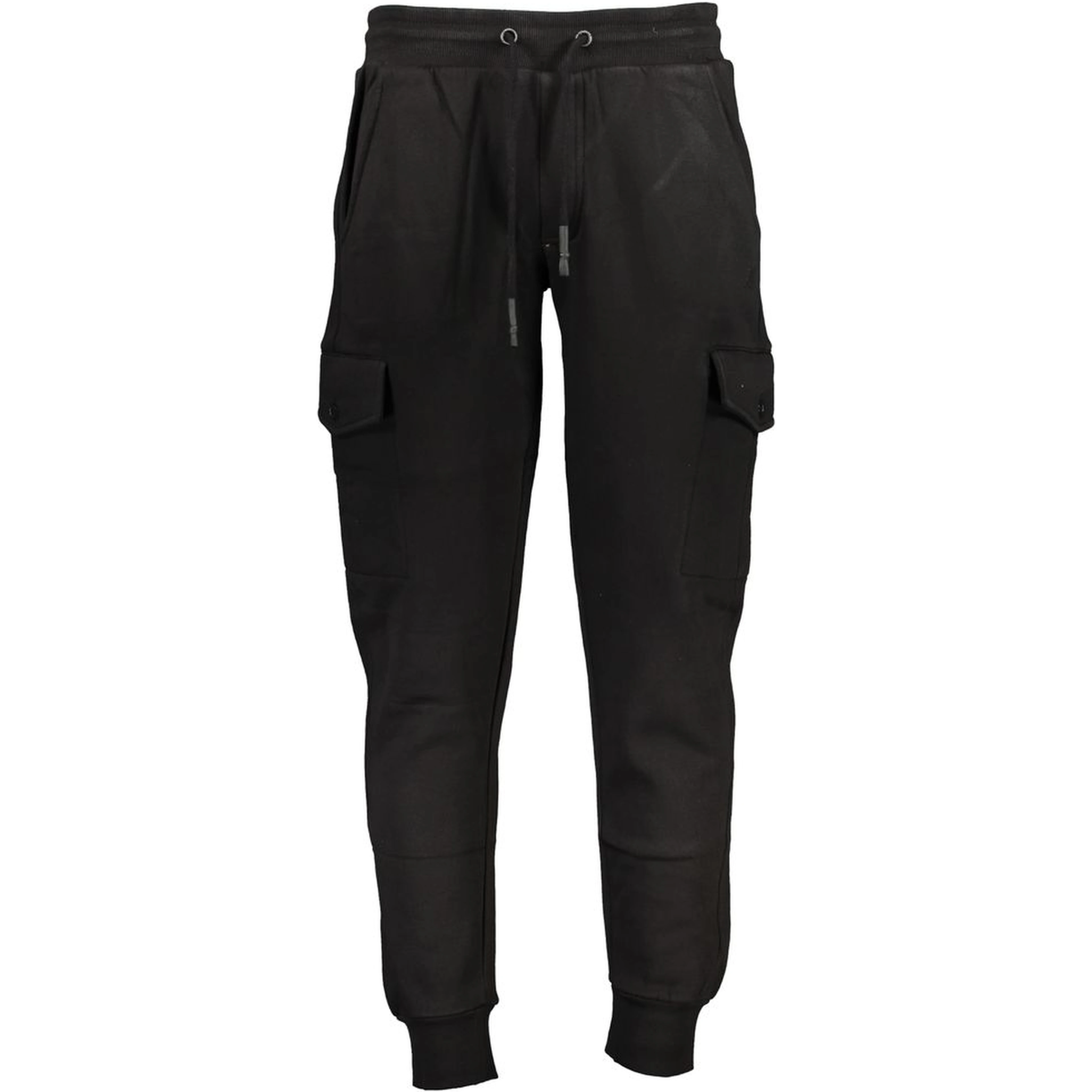 Black Cotton Cargo Pants
