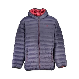 Blue Polyester Shell Jacket