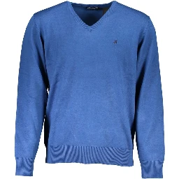 Blu Viscosa Uomo Maglia