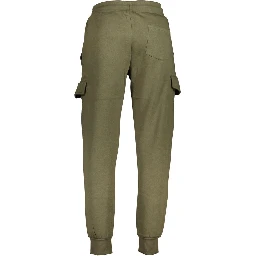 Green Cotton Athletic Pants