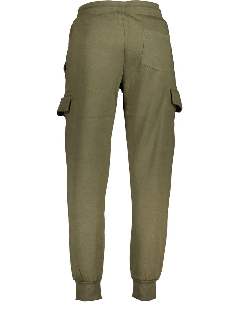 Green Cotton Athletic Pants