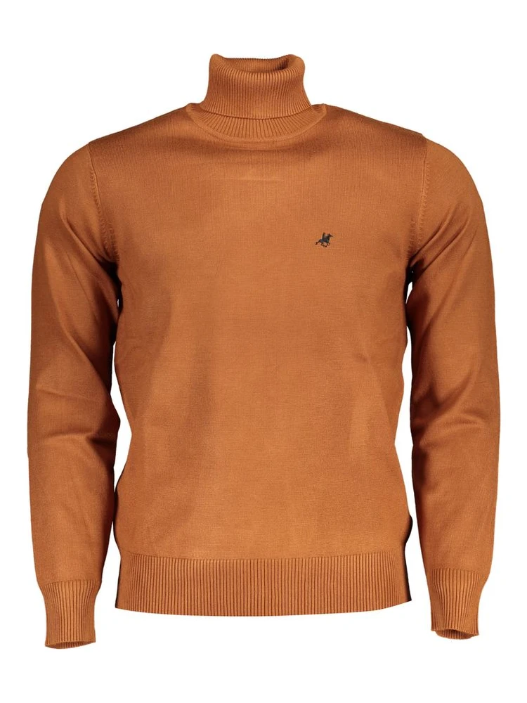 Brown Nylon Turtleneck