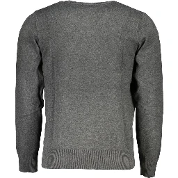 Gray Viscosa Mens Sweater