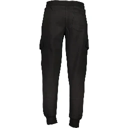Black Cotton Cargo Pants