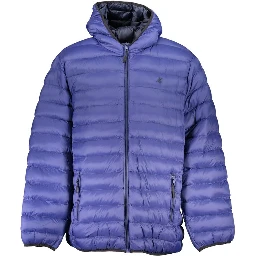 Blue Polyester Shell Jacket