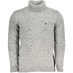 Gray Fabric Turtleneck