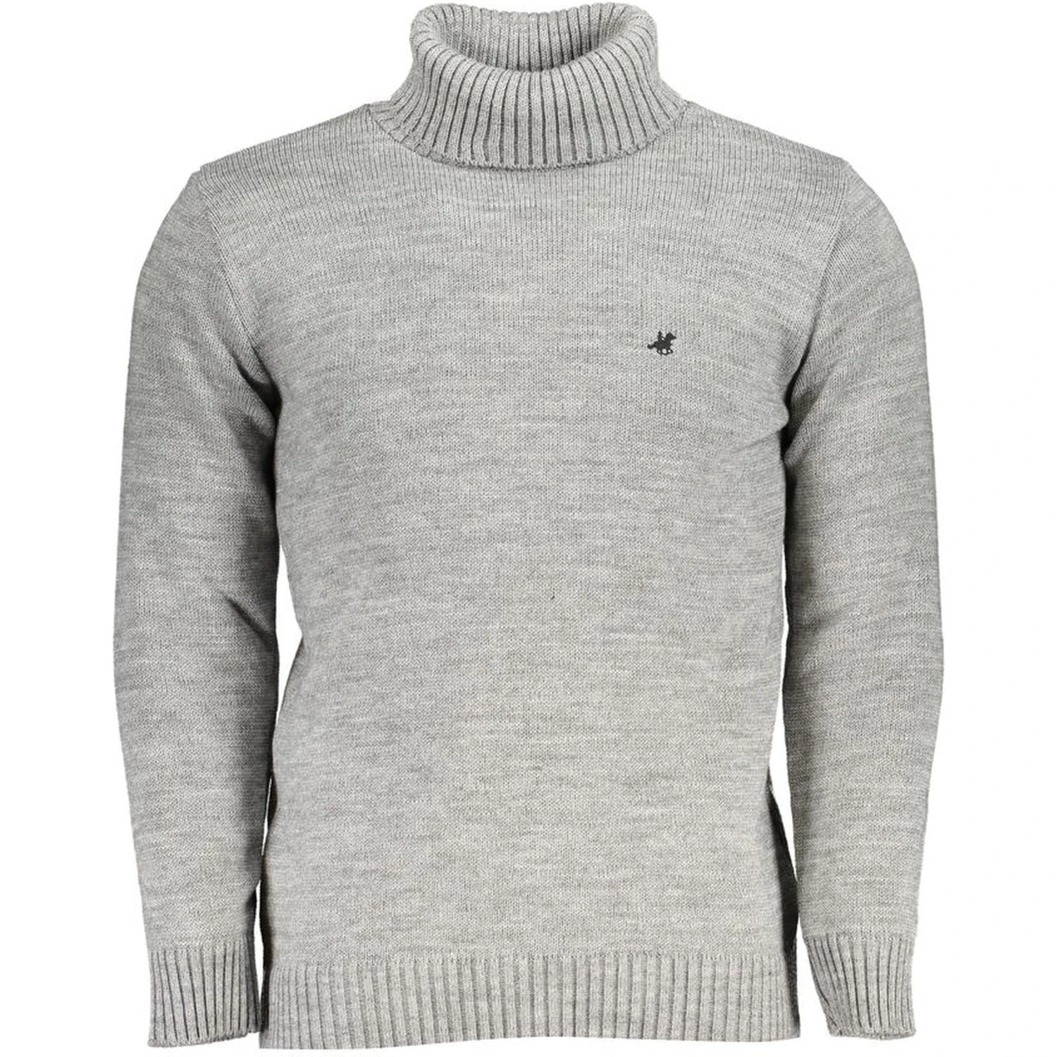 Gray Fabric Turtleneck