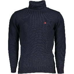 Blue Acrylic Men Sweater