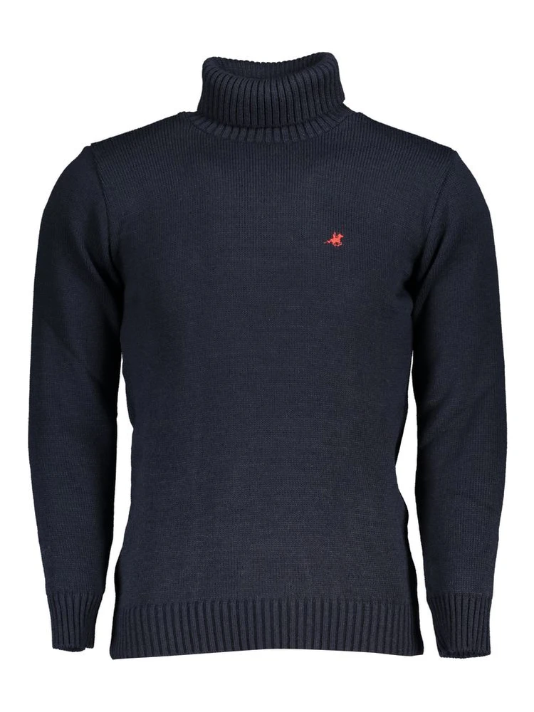 Blue Acrylic Men Sweater