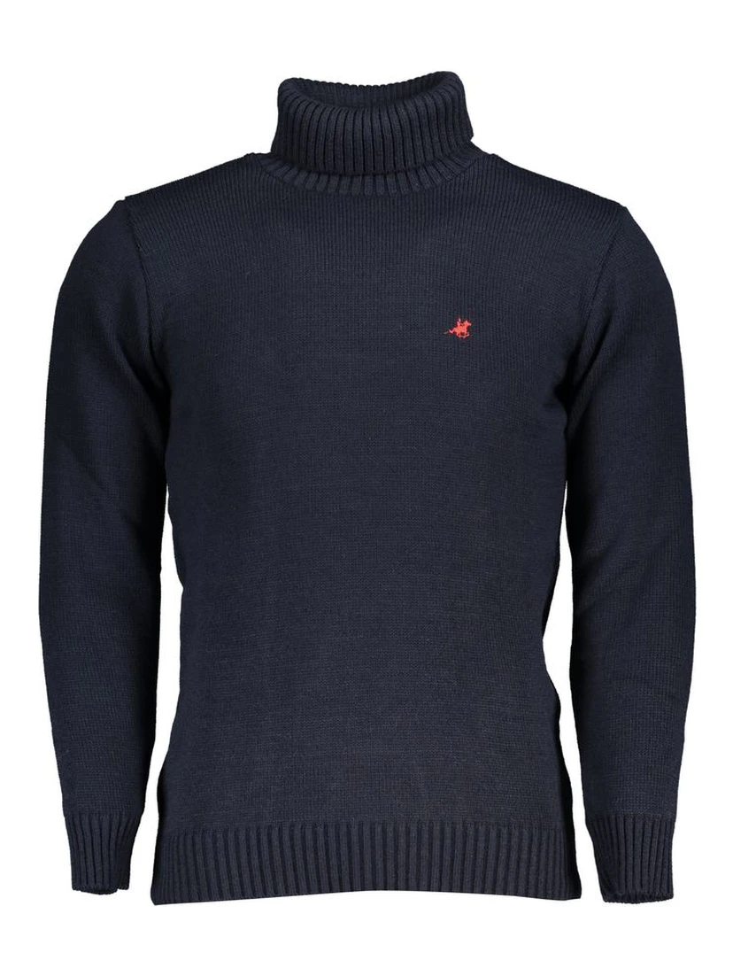 Blue Acrylic Men Sweater