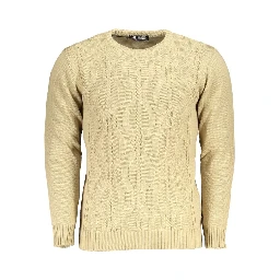 Beige Acrylic Men Sweater