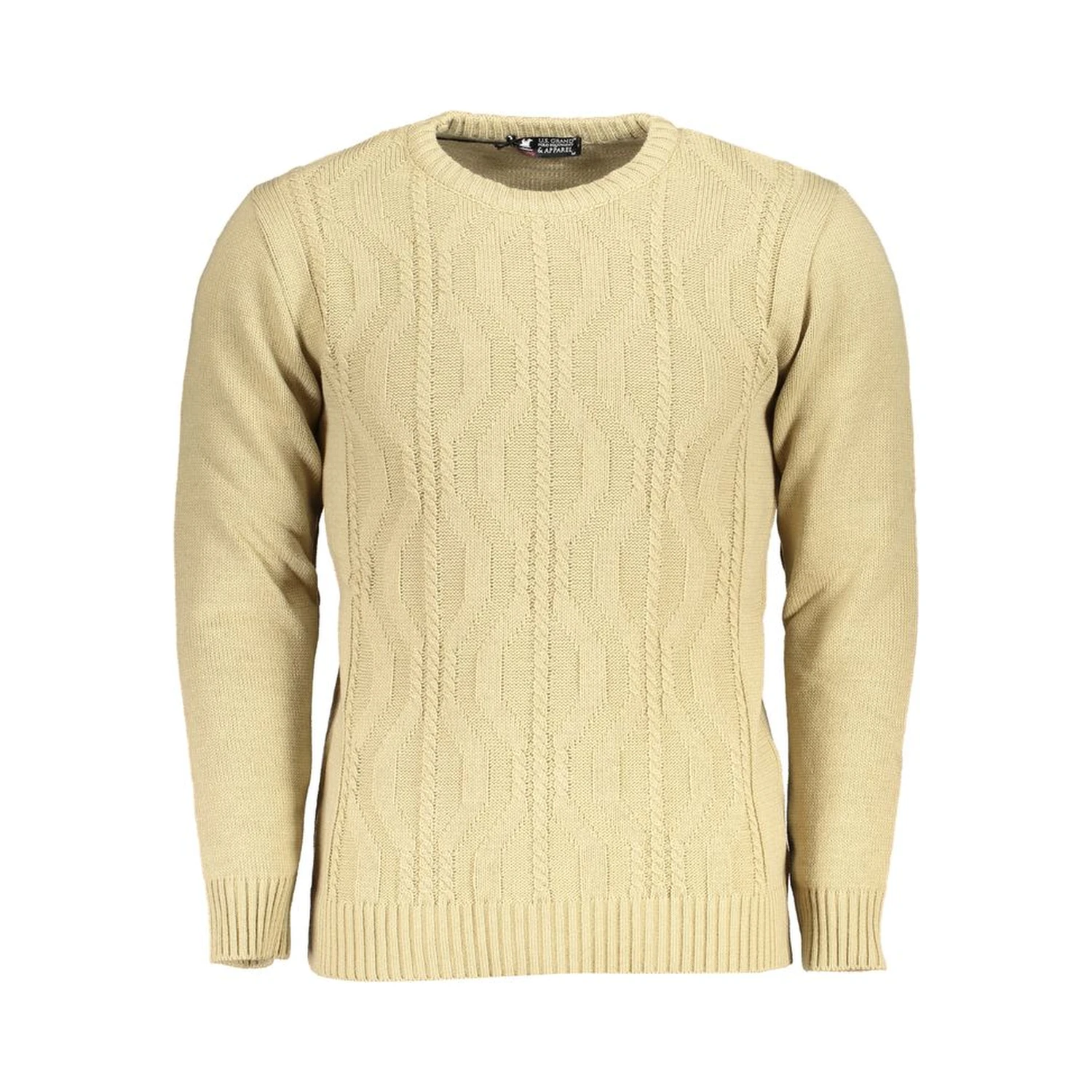 Beige Acrylic Men Sweater