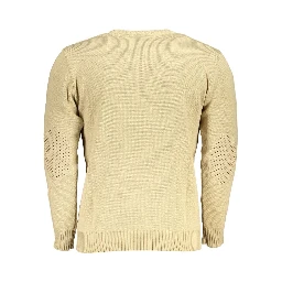 Beige Acrylic Men Sweater