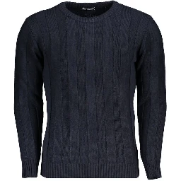 Blu Acrylic Men Sweater