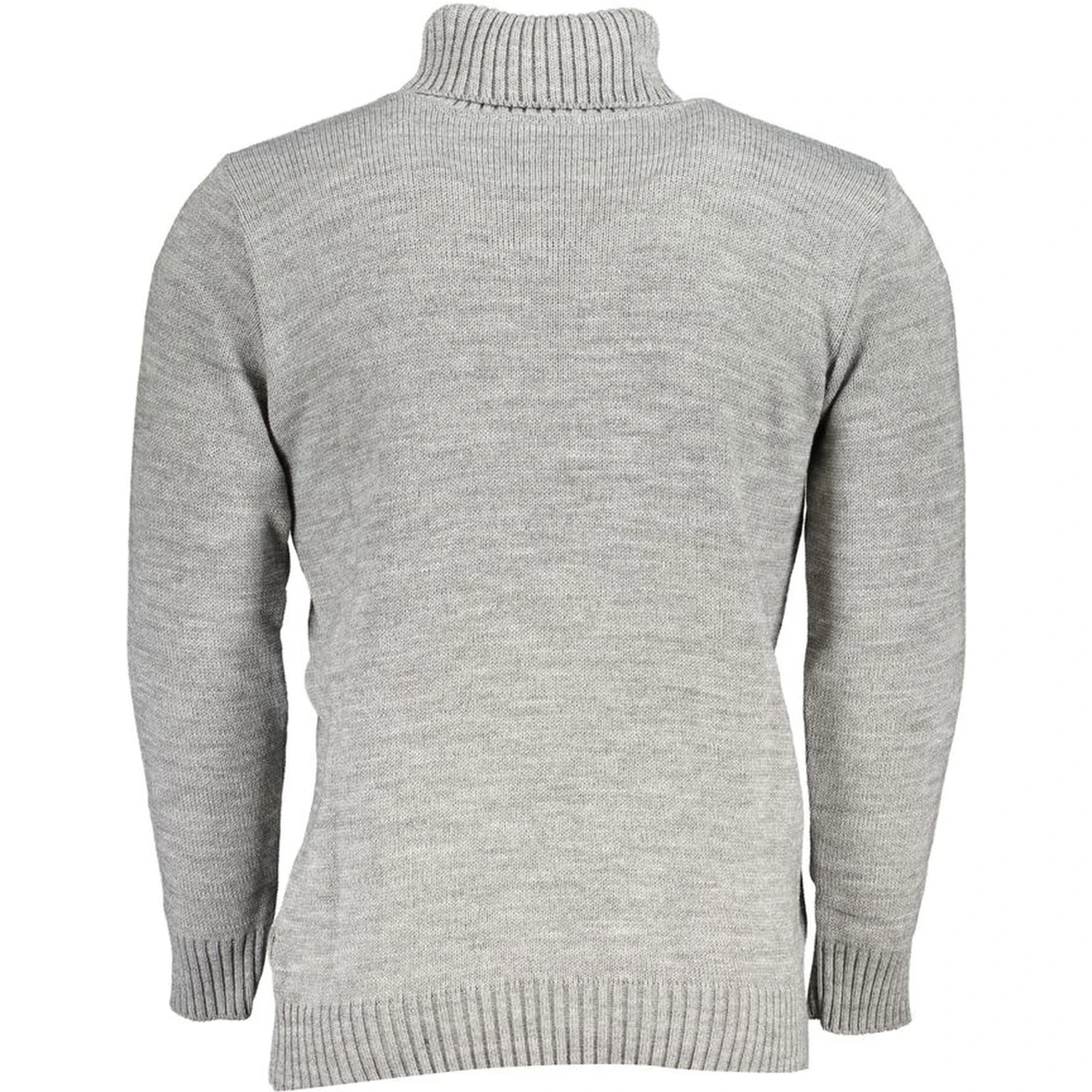 Gray Fabric Turtleneck