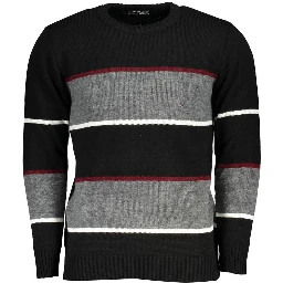 Black Acrylic Mens Sweater