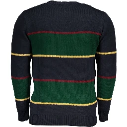 Blu Acrylic Men Sweater