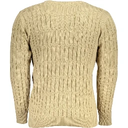 Beige Acrylic Men Sweater