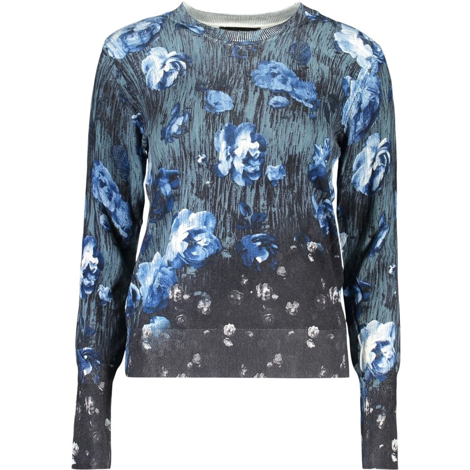 Blue Viscosa Women Sweater