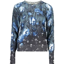 Blue Viscosa Women Sweater