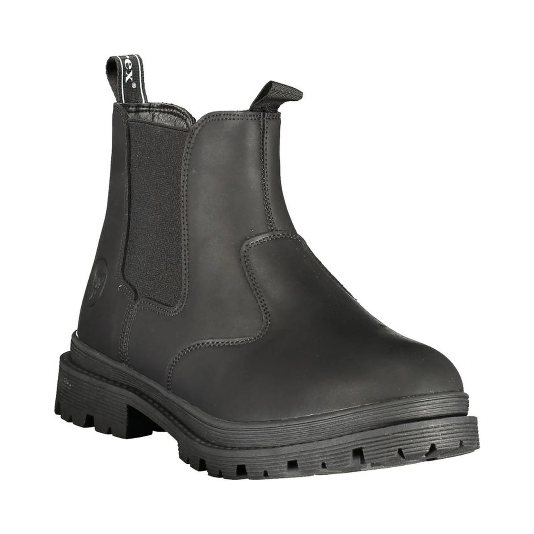 Black Polyester Ankle Boots