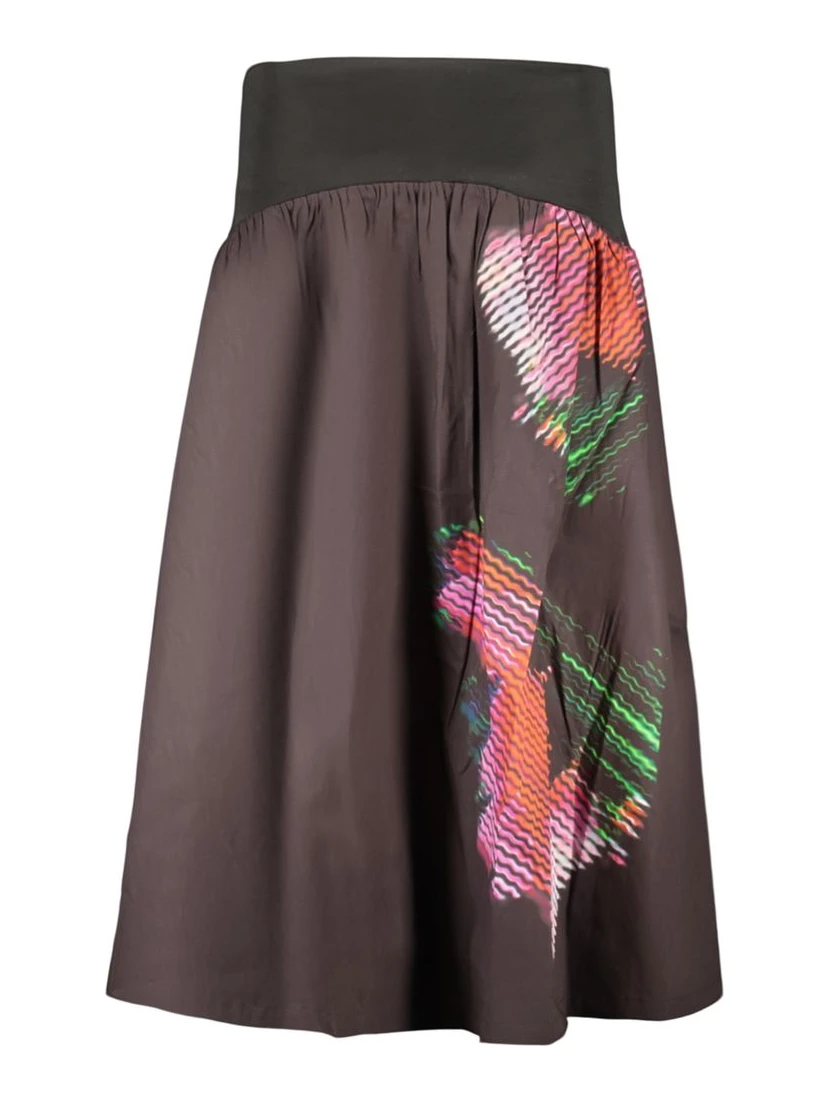 Black Cotton Women Skirt