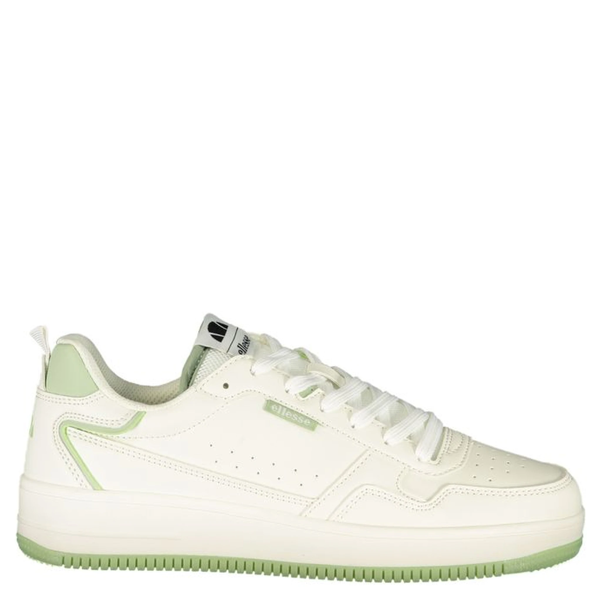 White Polyester Athletic Sneakers