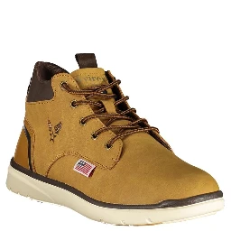 Brown Polyester Ankle Boots