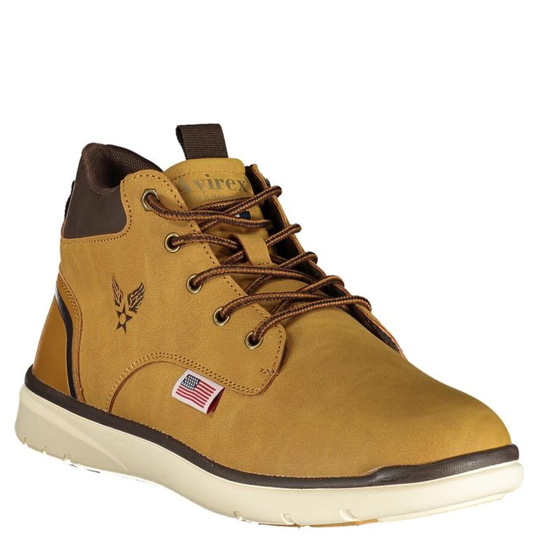 Brown Polyester Ankle Boots