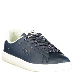 Blue Polyester Athletic Sneakers