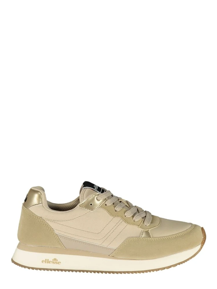 Beige Polyester Athletic Sneakers