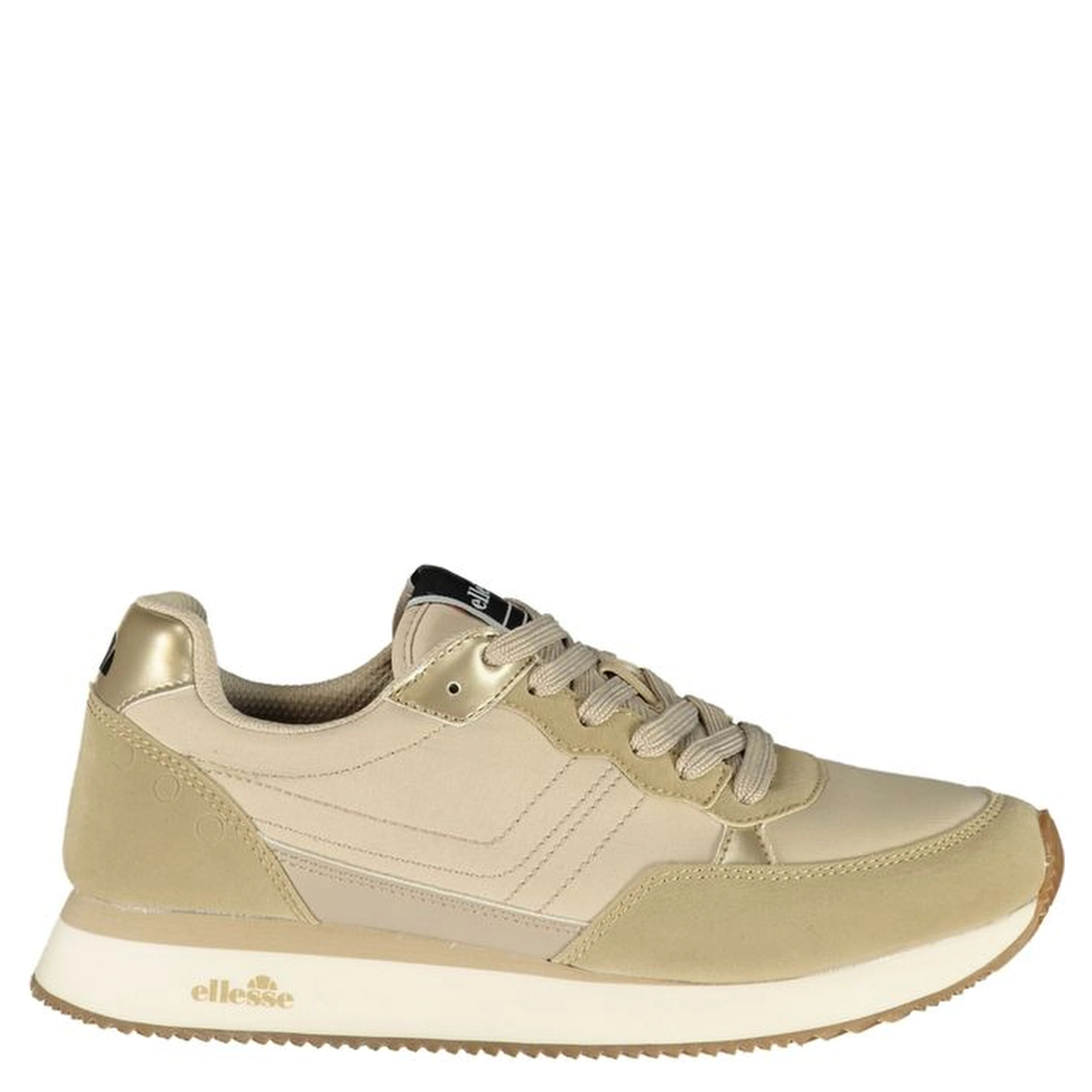 Beige Polyester Athletic Sneakers