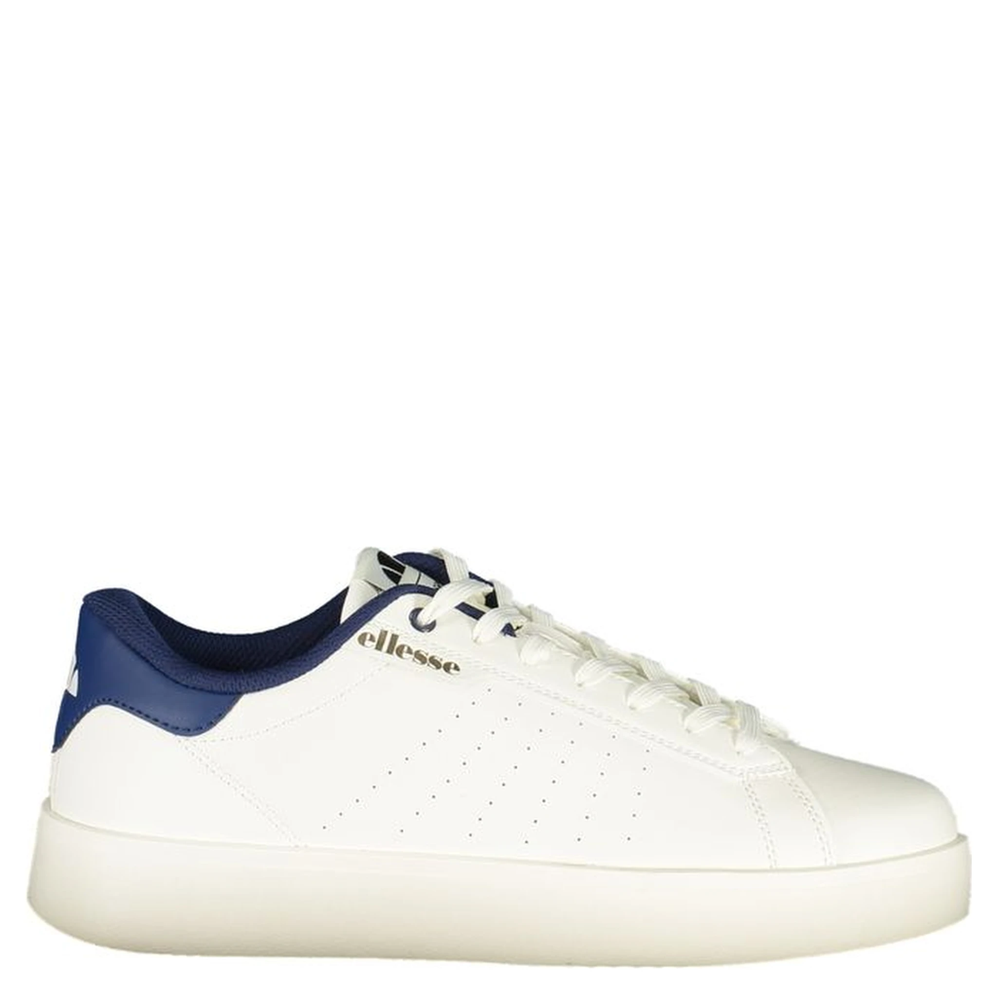 White Polyester Athletic Sneakers