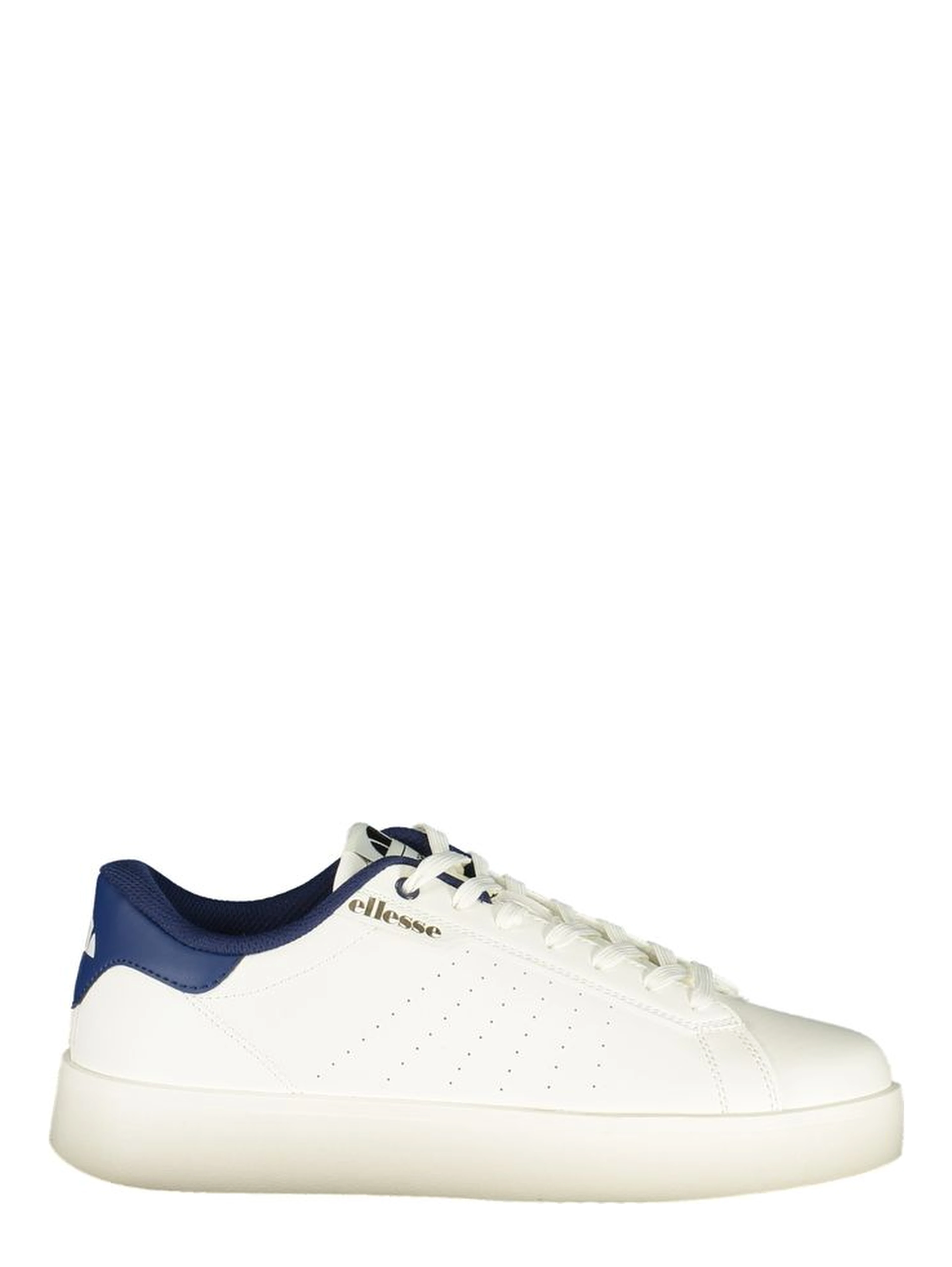 White Polyester Athletic Sneakers