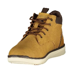 Brown Polyester Ankle Boots