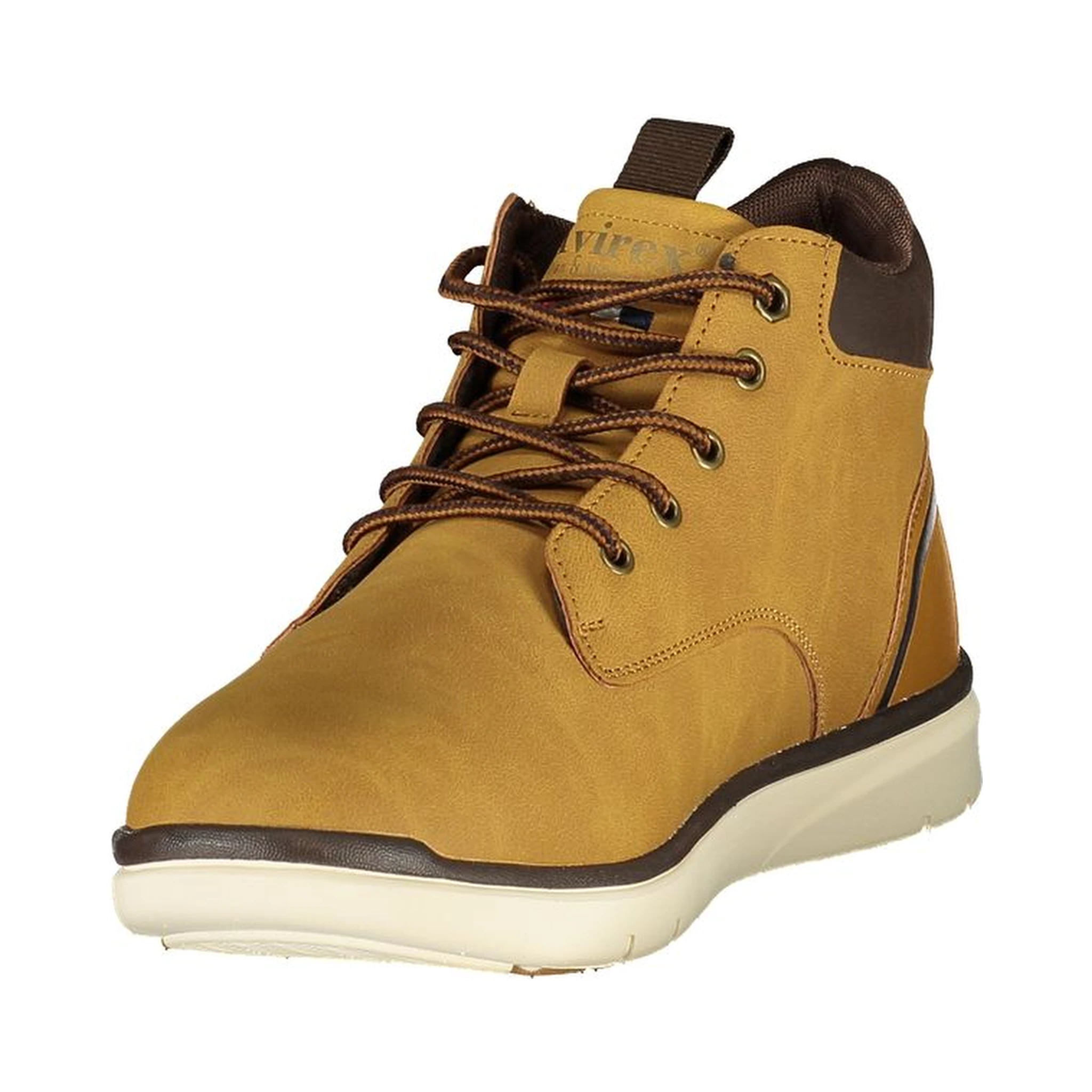 Brown Polyester Ankle Boots