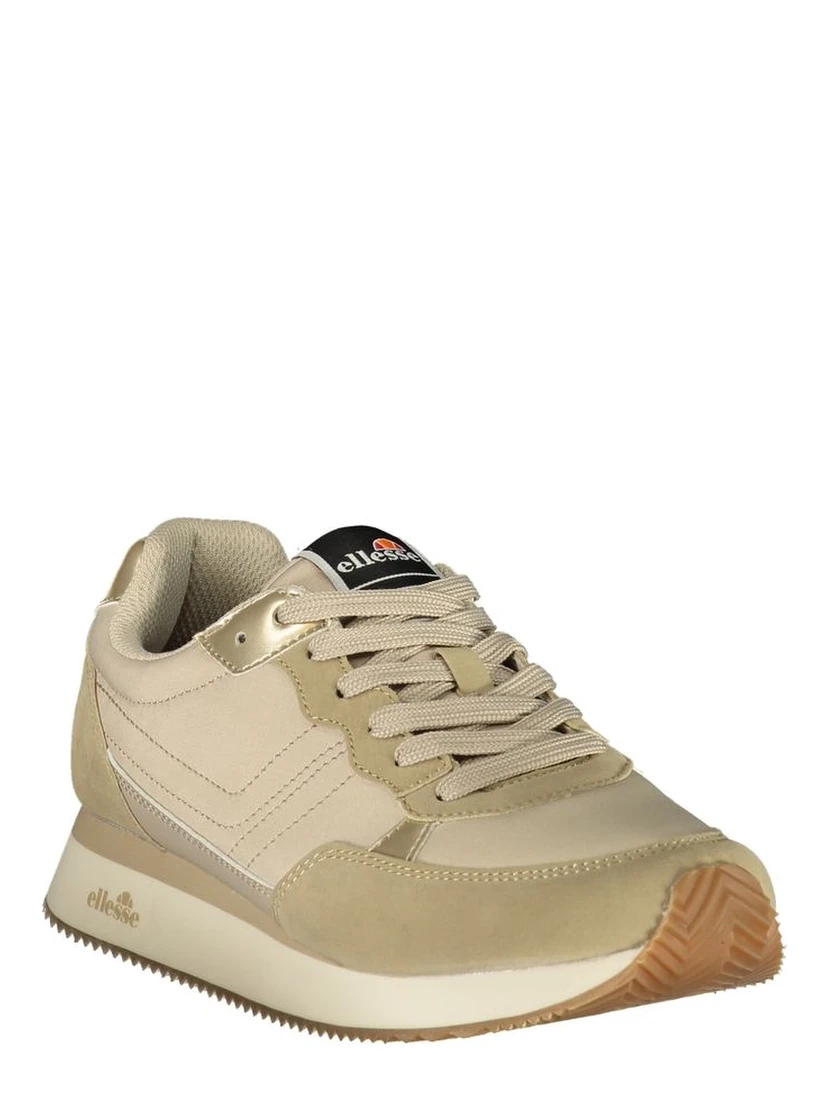 Beige Polyester Athletic Sneakers