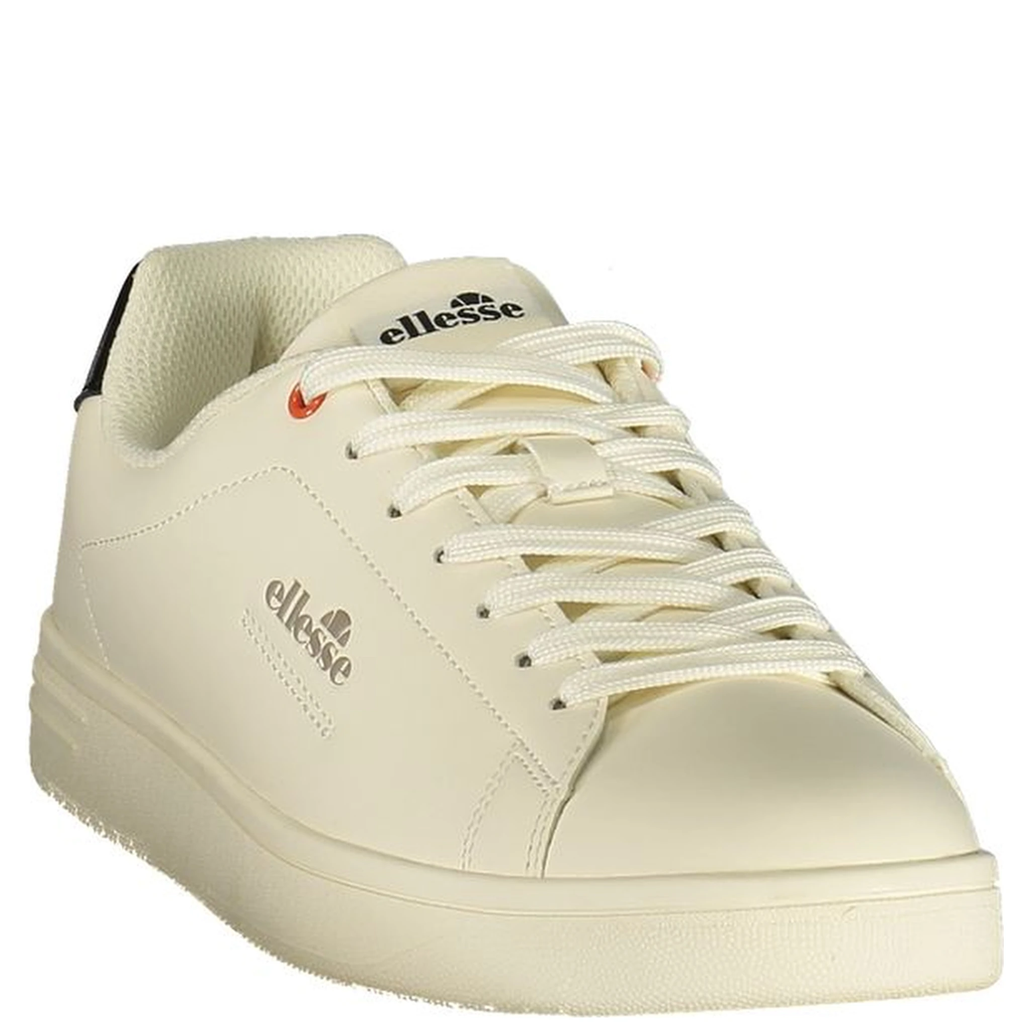 White Polyester Athletic Sneakers