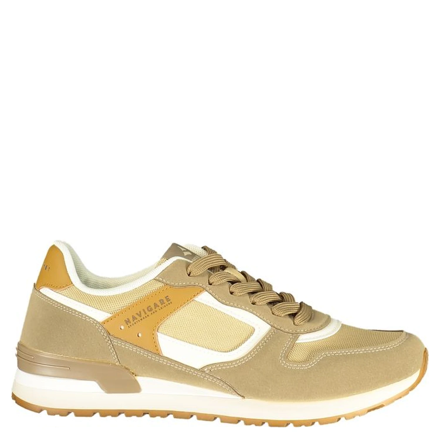 Beige Polyester Men Sneaker
