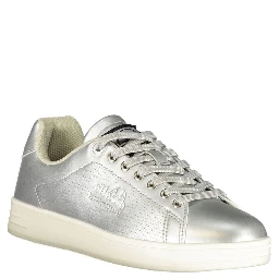 Gray Polyester Athletic Sneakers