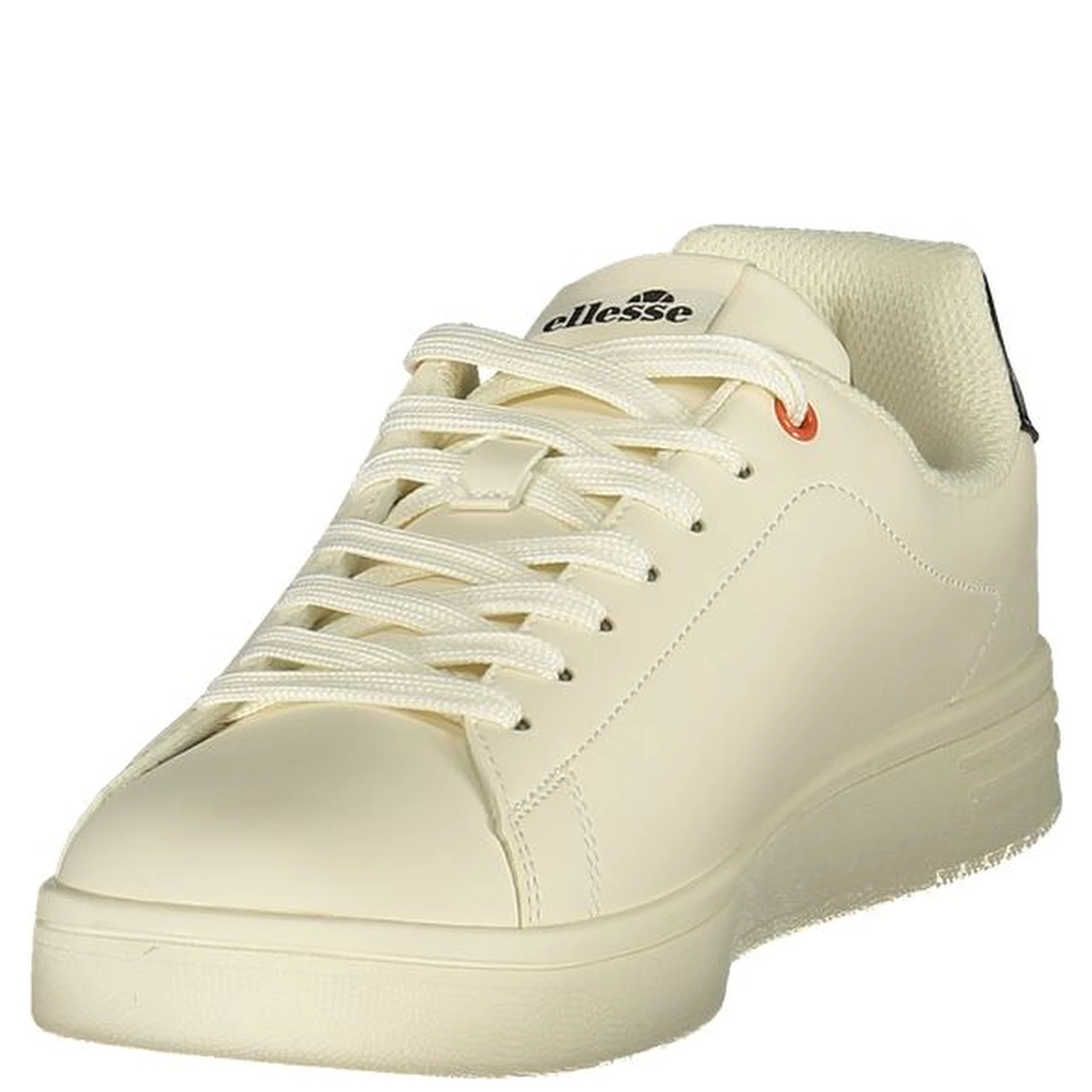 White Polyester Athletic Sneakers