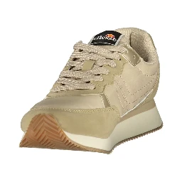 Beige Polyester Athletic Sneakers