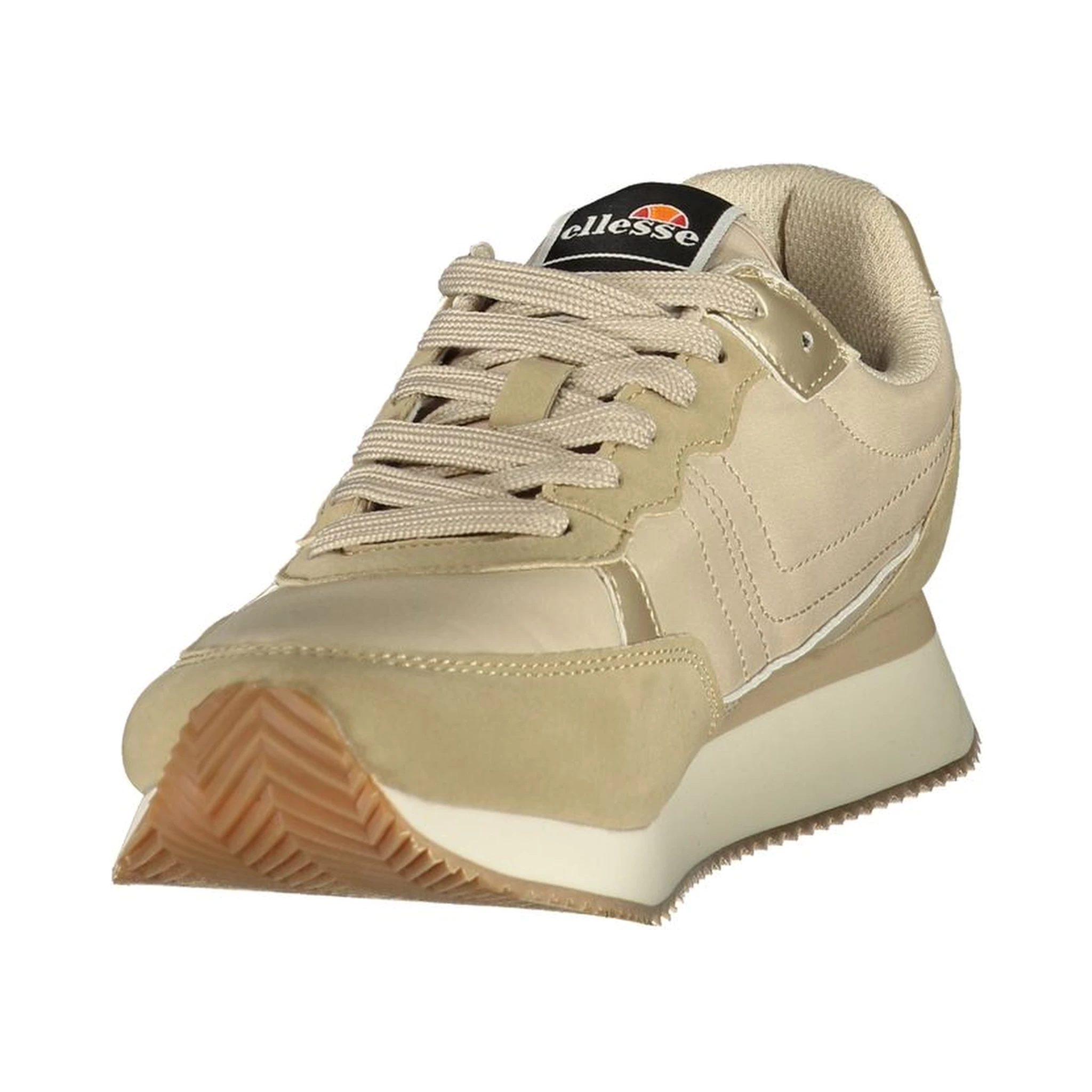 Beige Polyester Athletic Sneakers