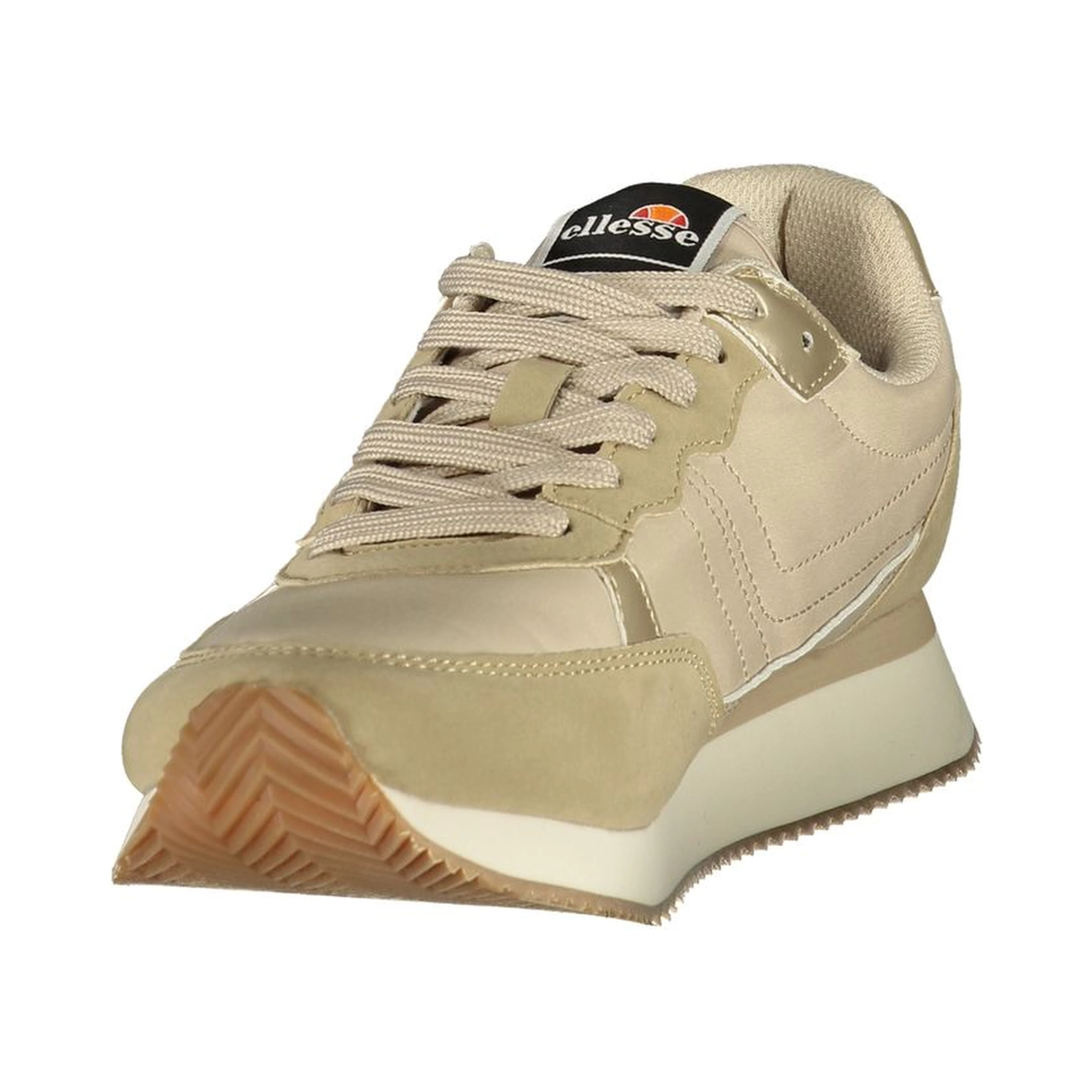 Beige Polyester Athletic Sneakers